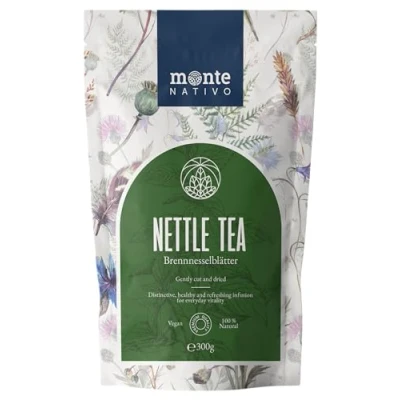 Image of nettle tea (300g) Monte Nativo, 100% Natural leaves Loose herbal infusion Gently cut and dried Diverse in ingredients rich vitamins Pure
