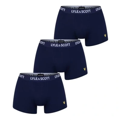 Image of Lyle &amp; Scott Mens 3 Pack Trunks Peacoat M Blau