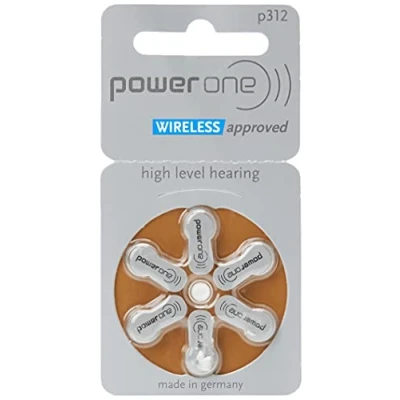 Image of Power One P312 Confezione da 6 batterie per apparecchi acustici, 1,45 Volt, 170 mAh