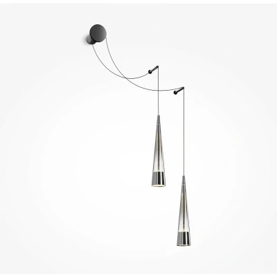Image of Maytoni Sintesi Modern 2 Light Wall Lamp Chrome 3000K