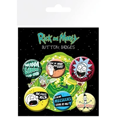 Image of GB eye Rick &amp; Morty Mix Badge Pack