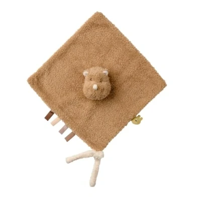Image of Nattou Comforter Doudou Rhino Teddy 39 cm, Caramel