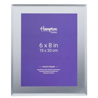 Image of Hampton Frames REFLECT 6x8 (15x20cm) Silver Mirror Photo Frame Glass REF68SM