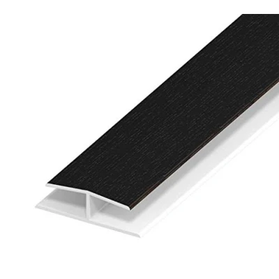 Image of Black Soffit Joint/H Trim PVC Plastic Jointing 9mm Board/Panel Joint 1m Length