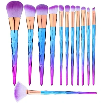Image of 12 Pcs Makeup Brushes Set Premium Foundation Blending Blush Concealer Eye Face Lip