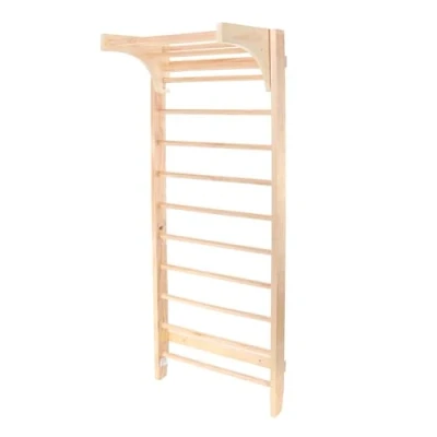 Image of Toboli Stall Bar in Wood design 220cm Wall up to 150kg Exercise with Height adjustable
