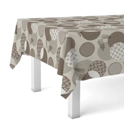 Image of Martina Home Tablecloth Oilcloth Lens Brown 240 x 140 cm