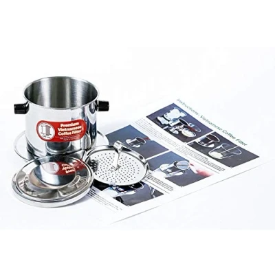 Image of Vietnamese Drip Coffee Maker Filter. Single Cup Serve. INOX.(1, Small) (in Many Sizes)