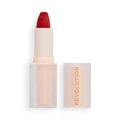 Image of Makeup Revolution Lip Allure Soft Satin Lipstick, luxe Finish, All Day Wear, CEO Brick Red