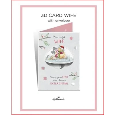 Image of Hallmark Disney Winnie The Pooh Wife Christmas Card Love Extra Special