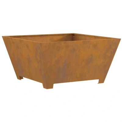 Image of vidaXL Fire Pit Square 80x80x40 cm Weathering Steel