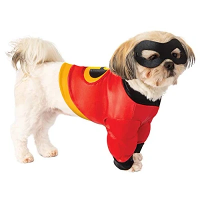 Image of Rubie&#039;s unisex adult Disney: Incredibles 2 Shirt and Mask Pet Costume, AS Shown, M Neck 14.5 Girth 20 Back 15 US