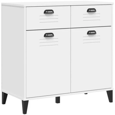 Image of vidaXL Sideboard VIKEN White 80x40x80 cm Engineered Wood