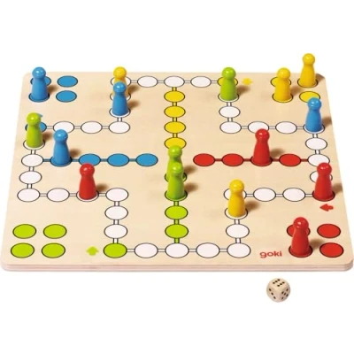 Image of goki 56710 Ludo Board Game, Basic, Mixed