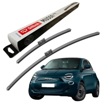 Image of Silbak Windscreen Wipers, competible for FIAT 500E (08/2020 ONWARDS) Front Wiper Blades, 600mm/350mm