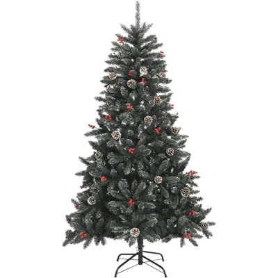 Image of vidaXL Artificial Christmas Tree with Stand Green 150 cm PVC