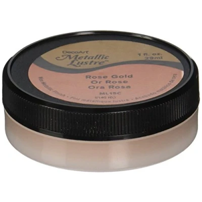 Image of DecoArt Metallic Lustre Wax Finish 1oz Rose Gold, 29 ml (Pack of 1)