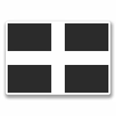 Image of 2 x 10cm Cornwall Cornish Flag Vinyl Sticker Decal Laptop Car Tablet #9683 (10cm Wide 7cm High)