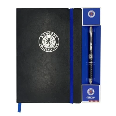 Image of Rangers FC Notebook &amp; Pen A5 Executive Premium OFFICIAL Football Gift