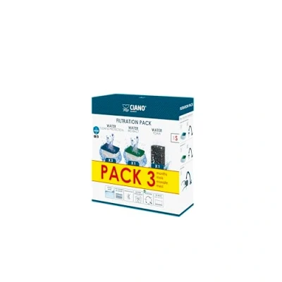 Image of CIANO, Aquarium Consumables Replacement Filter Cartridges for Pack 3 Months, Size S Crystal Water Fish, Impurity Free and Odourless Effective Cleaning