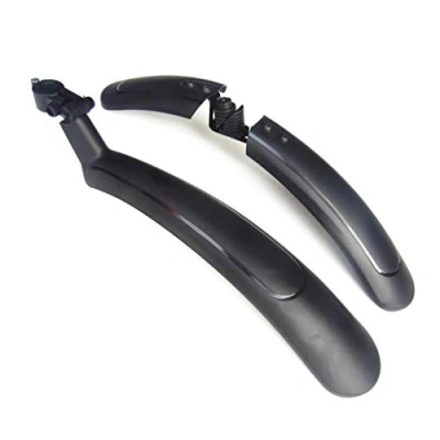 Image of LIOOBO 26 Inch Adjustable Road Mountain Bike Bicycle Cycling Tire Front/Rear Mud Guards Mudguard Fenders Set (Black)