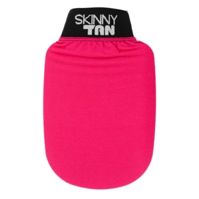 Image of Skinny Tan Dual Use Double Sided Exfoliating Glove Exfoliator Easily Removes Fake Tan, Prep Skin for New Streak Free Self Skincare &amp; Face Care Pink