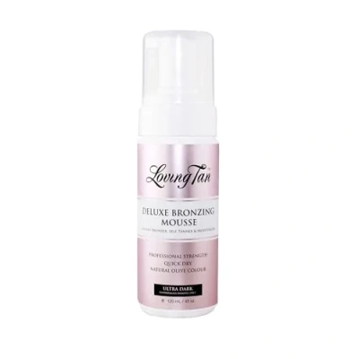 Image of Loving Tan Deluxe Bronzing Mousse, Ultra Dark Streak Free, Natural looking, Professional Strength Sunless Tanner Up to 5 Self Applications per Bottle, Cruelty Naturally Derived DHA 120ml