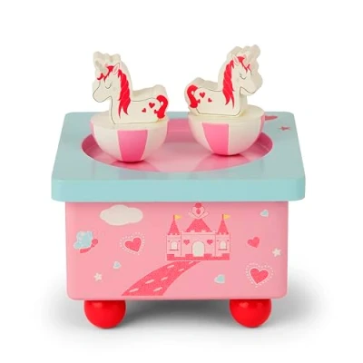 Image of Mousehouse Gifts Wooden Unicorn Music Box for a Boy or Girl