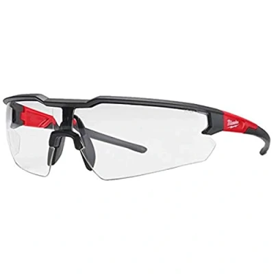 Image of Milwaukee Clear Safety Glasses 4932471881, red, 0
