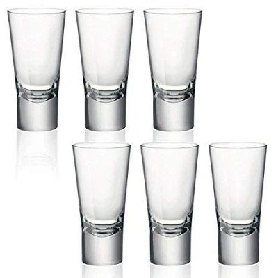 Image of BORMIOLI ROCCO Ypsilon Reinforced 70 ml Double Shot Glasses Vodka Shooter Drinking Glass Pack of 6