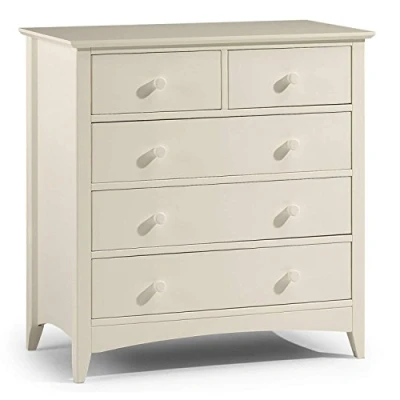 Image of Julian Bowen CAM002/2 CAMEO Chest, Lacquered Pine &amp; MDF, Stone White