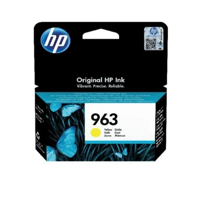 Image of HP 963 Yellow Standard Capacity Ink Cartridge 11ml for OfficeJet Pro 9010/9020 series 3JA25AE