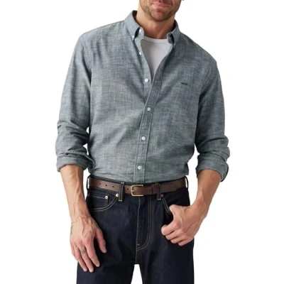 Image of Levi&#039;s Authentic Button DOWN Shirt, Men&#039;s, Size: Small, Marlon dark blue chambray