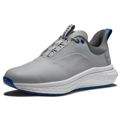 Image of FootJoy Men&#039;s FJ Quantum Golf Shoe, White/Blue/Pink, 7 UK