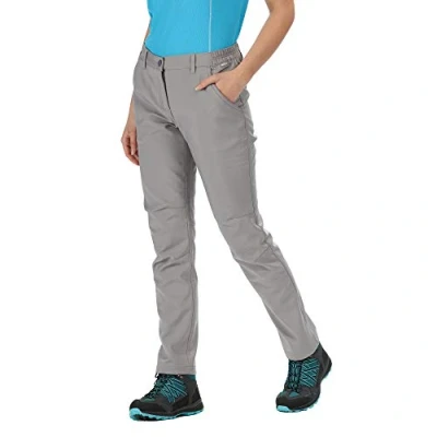 Image of Regatta Women&#039;s Highton Waterproof Isotex Elastic Fabric Pants Trousers, Seal Grey, 12