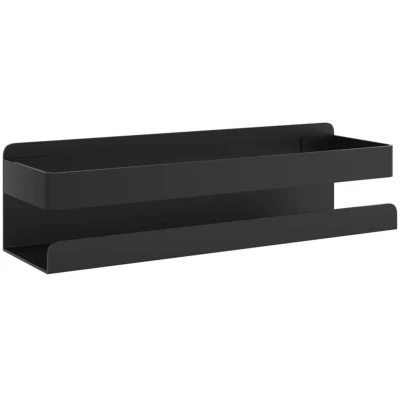 Image of vidaXL Shower Shelf Matt Black 23x6.5x6 cm Brushed 304 Stainless Steel