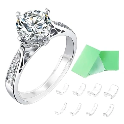 Image of Feramox Invisible Ring Size Adjuster for Loose Rings Fit Any Rings, Assorted Sizes of Sizer