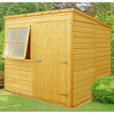 Image of 6&#039;7 x 7&#039; Shire Shiplap Pent Wooden Garden Shed (2.01m 2.15m)