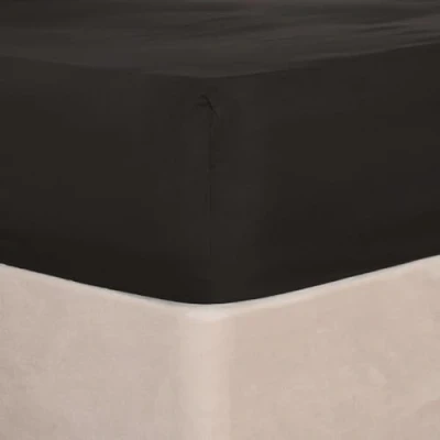 Image of Brentfords King Size Fitted Sheets Deep Fit, Microfibre Bedsheet Easy Care Ultra Soft Fade Resistant Kingsize Sheet Grey Bedding Cover Bed Linen Sheets, Charcoal