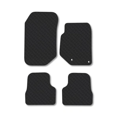Image of 5mm Rubber Car Mats Compatible With DS3 Crossback (2019+) Tailored Fit Floor Set Accessory Custom Anti Slip Backing Heavy Duty Waterproof Easy Clean Durable All Weather Full Coverage