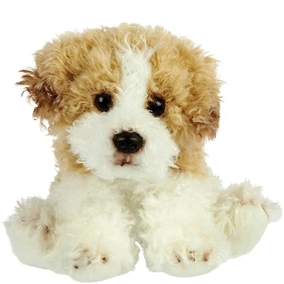 Image of Suki Gifts International Small Sitting Dog, Maltipoo (12177), Brown and White