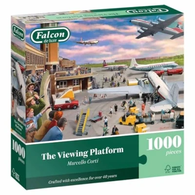 Image of Falcon The Viewing Platform, 1000 Piece Jigsaw Puzzle for Adults Beautifully Illustrated 1000Pc Adult Jigsaws, Fun Present &amp; Home Activity, Puzzles Rainy Days, Birthday Jumbo