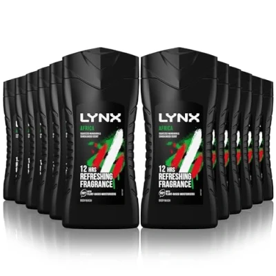 Image of Lynx Africa 12 H Refreshing Fragrance Shower Gel Body Wash for Men, 225ml (12)