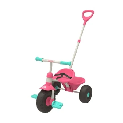 Image of TP Toys Early Fun Bubble Gum Parental Lock Mode, Removable Safety Bar &amp; Adjustable Seat. Parent Handle Tricycles Toddler, Shock Resistant Wheels Ages 10 36 Months.