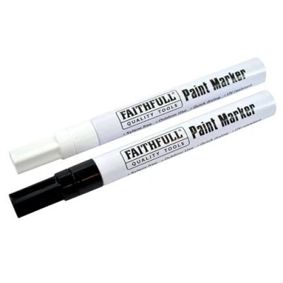 Image of Paint Marker Pen Black &amp; White (Pack 2)