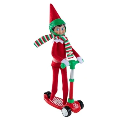 Image of Scout Elves at Play Stand n Scoot Accessory Scooter, Scarf &amp; Hat (Elf not included) Christmas Elf on the Shelf Accessories, Props, Arrival, and &#039;I&#039;m Back&#039; Toys