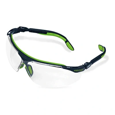 Image of Festool UVEX Safety Glasses, Green/Black