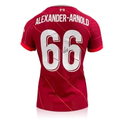 Image of Exclusive Memorabilia Trent Alexander Arnold Signed Liverpool 2021 22 Football Shirt
