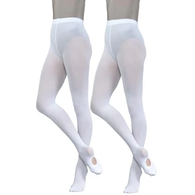 Image of Silky Dance 2 Pairs Ballet Convertible Tights (Age 11 13) (White)