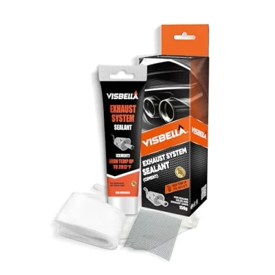 Image of Visbella 150g Auto Vehicle Exhaust System Sealant, Non Slumping Professional Repair Crack Adhesive Sealer for Car Mufflers, Tailpipes, Catalytic Converters